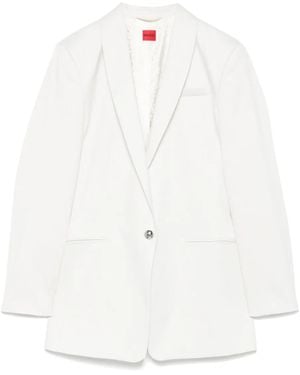 HUGO Lurex-Detailing Blazer - White