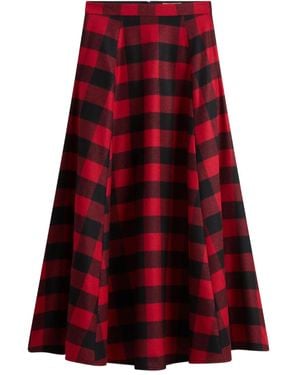 Woolrich Gonna A Quadri - Rosso