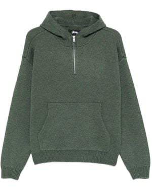 Stussy Hoodie mit Reißverschluss - Grün
