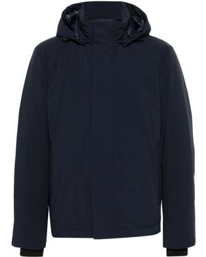 Woolrich Padded Jacket With Detachable Hood - Blue