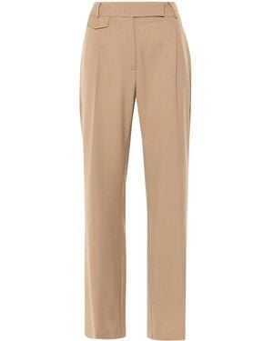 Semicouture Pleat-Detail Pants - Natural