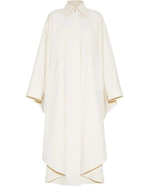 Adam Lippes Cotton-Twill Poncho - White