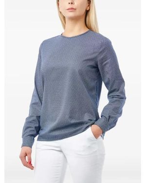 Bagutta Top Mit Geometrischem Muster - Blau