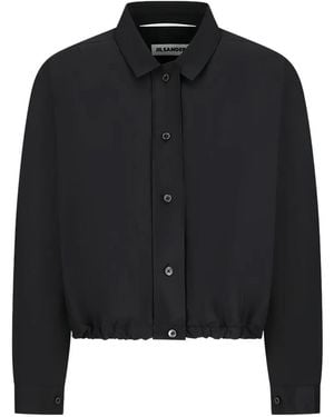Jil Sander Elasticated-Hem Jacket - Black
