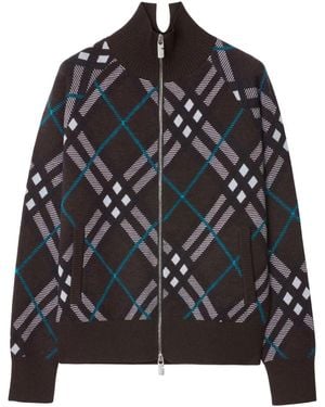 Burberry Check Track Jacket - Black