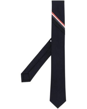 Thom Browne Cravatta Rwb Con Righe - Blu