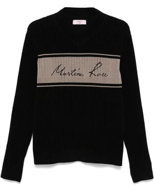 Martine Rose Maglione Con Scollo A V - Nero