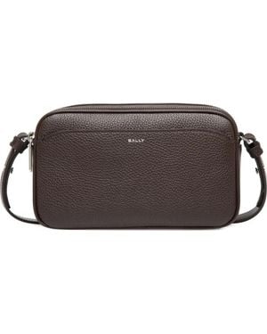 Bally Oeden Double-Compartment Logo Messenger Bag - Brown