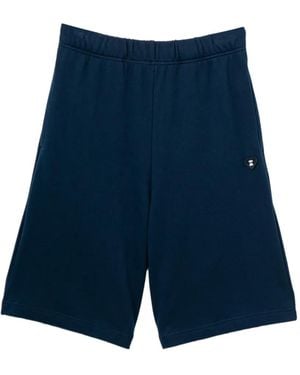AAPE BY A BATHING AP Logo-Patched Knee-Length Shorts - Blue