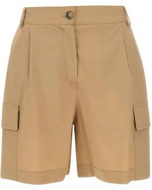Kaos Pleated Cargo Shorts - Natural