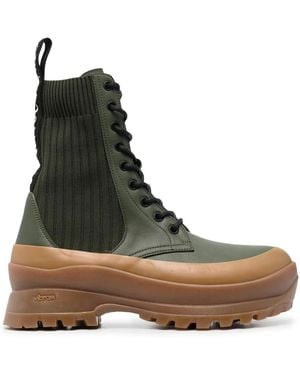 Stella McCartney Trace Lace-Up Ankle Boots - Green