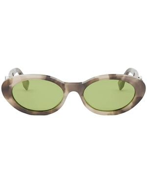 Fendi Oval-Frame Sunglasses - Green