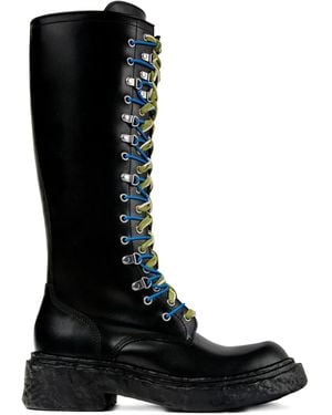 CAMPERLAB Botas Vamonos de piel con cordones - Negro