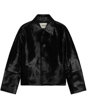 Zadig & Voltaire Lessa Cropped Buttoned Jacket - Black