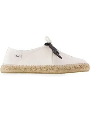 KENZO Charm-Detail Espadrilles - White