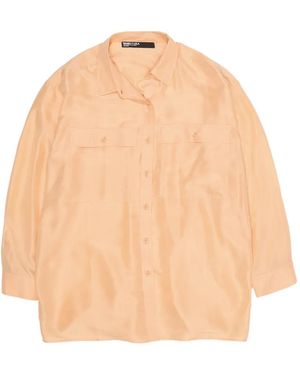 Bimba Y Lola Flap-Pocket Silk Shirt - Natural