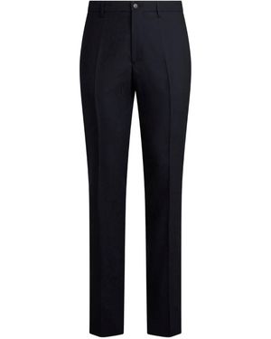 Etro Jacquard Animal-Motif Pants - Blue