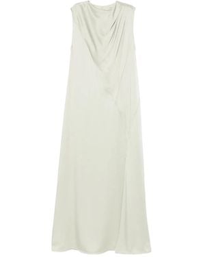 Jil Sander Pleated Sleeveless Maxi Dress - White