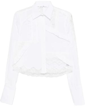 Ermanno Scervino Lace-detail Ruffled Shirt - White