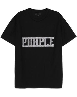 Purple Brand Embellished T-Shirt - Black