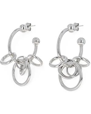 Justine Clenquet Pendientes De Aro Harriet - Blanco