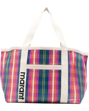 Isabel Marant Darwen Striped Tote Bag - White