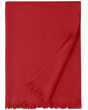 Bompard Origines Fringed Cashmere Stole - Red