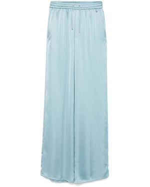 Herno Satin Palazzo Trousers - Blue