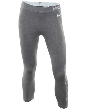 Nike Pro Logo-Print Leggings - Grey