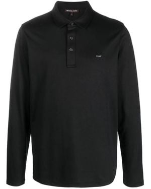 Michael Kors Poloshirt Mit Logo-Stickerei - Schwarz
