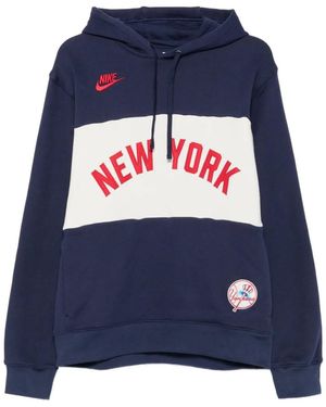 Nike X Mlb Cooperstown Legacy New York Yankees Hoodie Mit Kordelzug - Blau