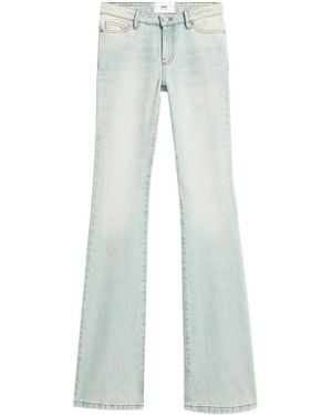 Ami Paris Low-Rise Bootcut Jeans - Blue