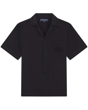 Frescobol Carioca Alves Embroidered Pocket Shirt - Blue