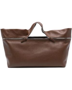 Litkovskaya Borsa Tote Con Zip - Marrone