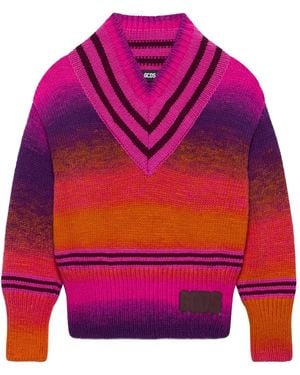 Gcds Maglione Con Scollo A V - Rosso