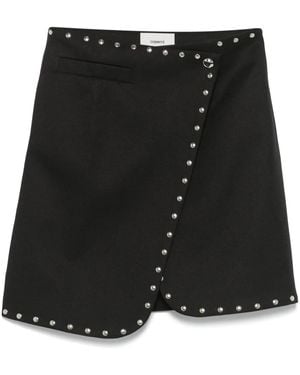 Coperni Studded Wrap Mini Skirt - Black