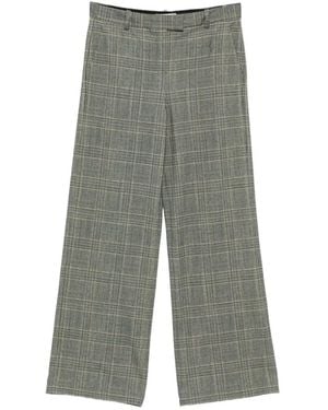 Circolo 1901 Check-Print Tailored Pants - Gray