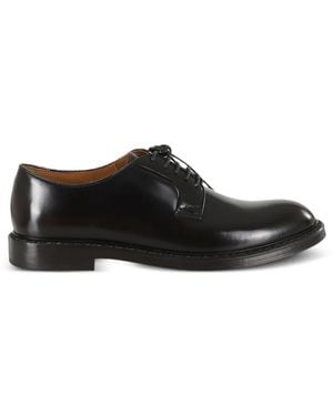 Doucal's Leather Derby Shoes - Black