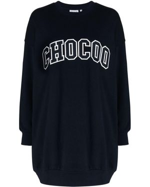 Chocoolate Logo Crew-Neck Dress - Blue