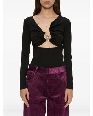 Christopher Esber Diverge Droplet Long-Sleeve Top - Black