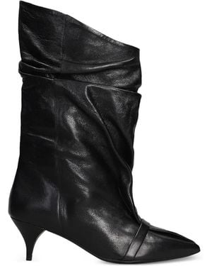 Alchimia Slouchy Enkellaarzen Met Puntige Neus - Zwart