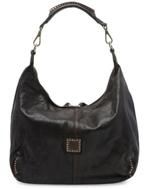 Campomaggi Studded Leather Shoulder Bag - Black