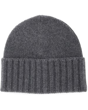 Kangra Ribbed-Knit Beanie Hat - Grey