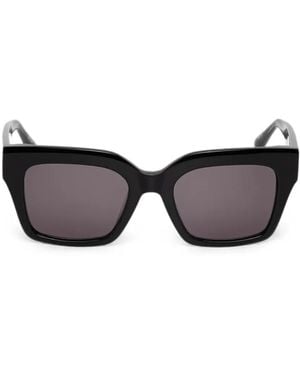 Barbour Tartan-Print Square-Frame Sunglasses - Black