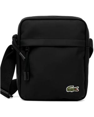 Lacoste Logo-Applique Crossbody Bag - Black