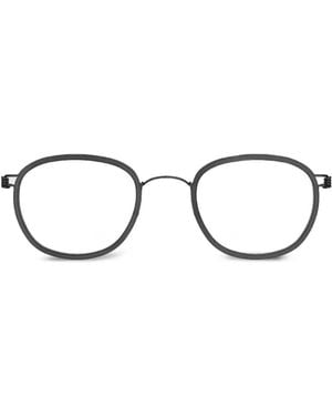 Lindberg Rim Max Brille Mit Rundem Gestell - Schwarz