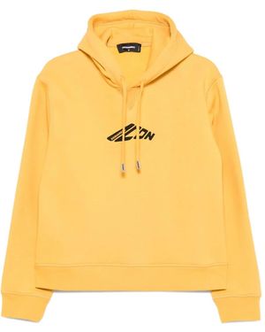 DSquared² Logo-Print Hoodie - Yellow