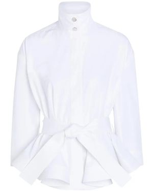 Jacquemus La Veste Cabana Belted High-Neck Jacket - White