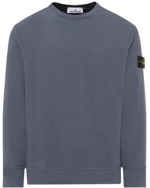 Stone Island 6100057 Heavy Organic-Coton Jersey Sweatshirt - Blue