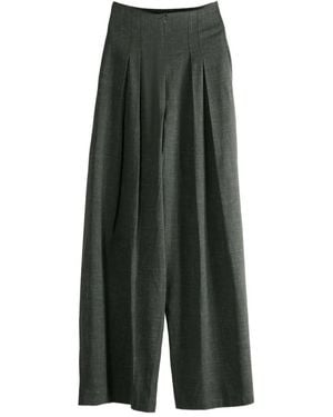Cortana Tiempo Pleated Palazzo Trousers - Green